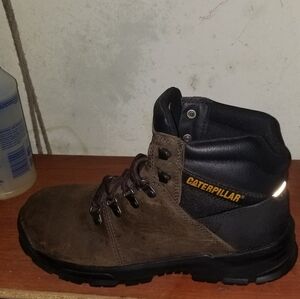 Caterpillar Men's Dark Brown and Black Boots